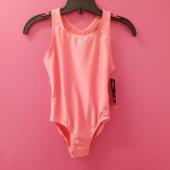 Speedo Solid Racerback One Piece Girl's Swimsuits - Set of 2 Swimsuits - Picture 4 of 6